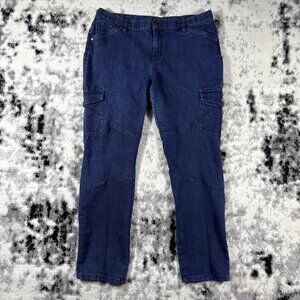 Lauren Ralph Lauren Jeans Womens Size 16 Dark Wash Cargo‎ Vintage Skater Grunge